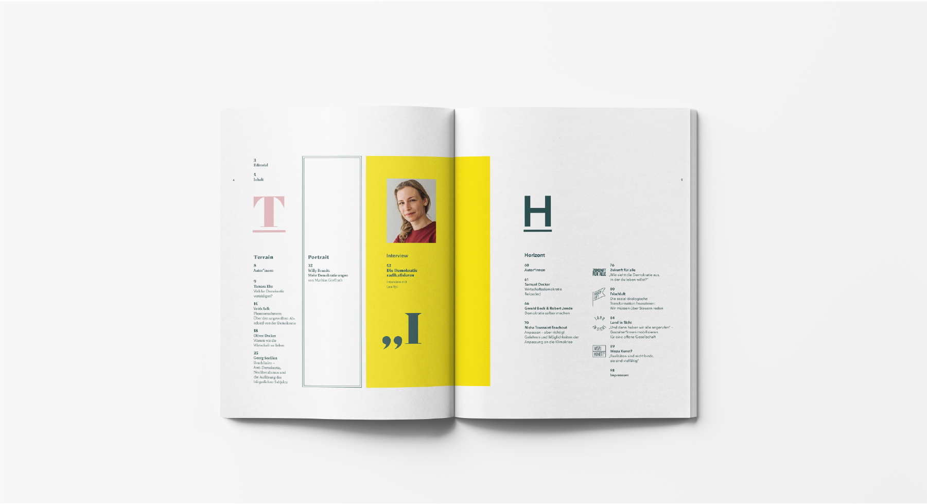 Das Inhaltsverzeichnis der Ausgabe AUSLAUFMODELL DEMOKRATIE?