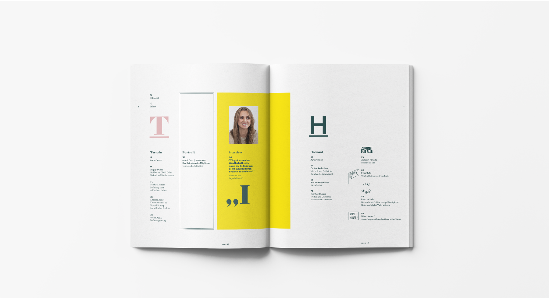 Das Inhaltsverzeichnis der Ausgabe FREIHEIT.